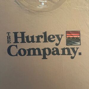 Hurley Brown Graphic 100% Cotton Tee Medium